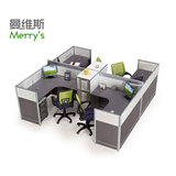 曼维斯办公桌椅 转角办公电脑桌 屏风办公桌 组合办公室桌子PF56
