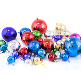 超大球15cm20-60cm圣诞球彩球塑料亮光球电镀球圣诞节装饰品