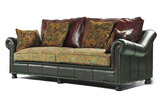 高端品牌家具拉扣高档布艺三人位客厅沙发 欧美定制沙发 真皮沙发