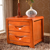 卧室整装实木床头柜中式简约收纳储物迷你柜免安装酒店橡木家具