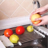 不锈钢水槽沥水架可伸缩置物架子厨房用品碗碟收纳架餐具滴水砧板