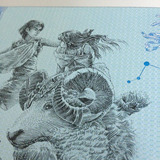 2013中国邮政集团公司国家邮票印制局十二星座雕刻版台历12张全套
