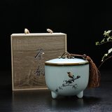 半斤单罐茶叶罐陶瓷罐黑枸杞茶叶包装普洱绿茶红茶礼盒包装批发