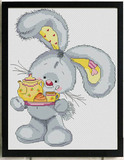 创意DIY手工制作十字绣刺绣图纸 杂志图 可爱小兔系列3 午茶时间1