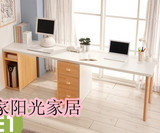双人电脑桌台式桌家用书柜组合电脑桌台式简约书桌办公桌特价