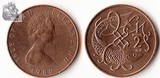 马恩岛0.5便士 1/2便士硬币 1980年版