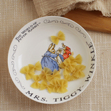 彼得兔创意骨瓷餐盘菜盘深汤盘饭盘可微波炉陶瓷家用圆盘子碟子