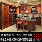 广州 莱客美 石英石台面整体橱柜定做实木门 整体橱柜 厨房 橱柜