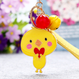 韩国创意礼品可爱金属小鸡腕带汽车钥匙扣女包包挂件钥匙链圈饰品