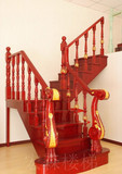 厂家直销橡胶木水曲柳红橡楼梯阁楼复式别墅楼梯踏板实木扶手栏杆