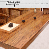 老榆木定制木板吧台桌面壁挂装饰一字墙上置物搁隔板架楼梯窗台板