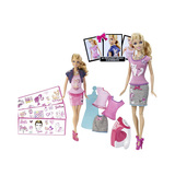 生日礼物包邮美泰barbie 女孩芭比娃娃玩具百变随心印BDB32