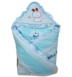 比比乐 纯棉加大加厚抱被 新生儿包被  婴儿包被 宝宝抱毯