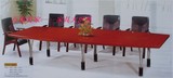 4/4.8/6米长方形会议桌金属桌脚贴纸或贴木皮黑/红胡桃色JY552