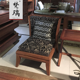 槟榔色 东南亚风格家具实木休闲小沙发软靠椅单人沙发 阳台椅
