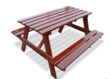 公园桌 园林桌 实木铸铁桌子 成套桌椅 户外桌椅 庭院桌椅 木桌