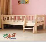 儿童家具特价松木床儿童床 婴儿床 儿童实木床 护栏实木儿童床