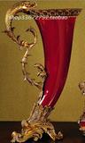 55折现货  镶铜镜面红 陶瓷花器花插花瓶 欧式摆件 MV885R