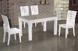 大理石餐桌小户型饭桌一桌四椅餐桌椅组合理石家具白色理石桌子