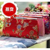出国礼品中国风送老外的小礼物中国特色丝绸手拿包配旗袍女提包包