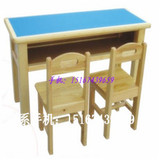 幼儿园专用课桌椅双人学习木质课桌椅防火板双层桌椅儿童实木课桌