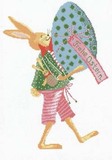 超清晰彩色十字绣重绘图纸/源文件 彩蛋小兔