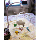 韩版音乐床铃婴儿宝宝旋转床铃含支架玩具DIY材料包（非成品）
