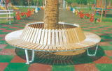 户外休闲椅 钢木围树椅  公共休闲椅 花园椅子BH14801