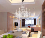 欧式现代简约、玻璃弯管K9水晶蜡烛灯 复式客厅、卧室工程吊灯