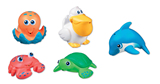 美国 Munchkin麦肯齐 嬰兒洗澡玩具 5只海洋动物 现货正品