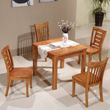 实木餐桌椅方桌4四人正方形宜家具组合小户型橡木西餐台简约特价