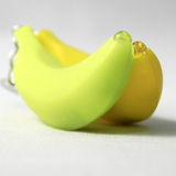 仿真食物挂件 香蕉led灯 小手电筒钥匙扣 便携式夜间照明灯