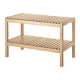 南京 宜家代购IKEA 莫尔加浴室长凳, 实木休息凳桦木凳子