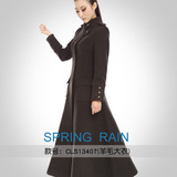 2013新款SPRING RAIN 春霖原创设计英伦时尚休闲女装羊毛羊绒大衣