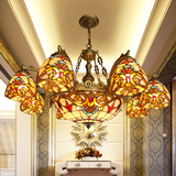 欧式蒂凡尼吊灯具美式复古典地中海吸顶灯咖啡厅餐厅客厅别墅灯饰