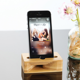 手机木质支架iPhone6 5S苹果手机支架懒人桌面创意实木通用底座