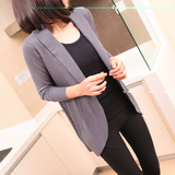 2013秋装新款女装修身韩版中长款针织开衫披肩外套毛衣女