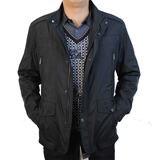秋款新 韩版男士夹克外套潮夹克男装中年修身中长款立领 男