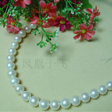 12-13mm正圆天然珍珠项链富贵奢华款纯白色极强光大珍珠项链特价