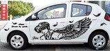 汽车贴纸拉花 个性卡通整车贴 吉利熊猫 天使的翅膀 男生版