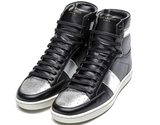 正品代购直邮YSL/SLP圣罗兰 黑银拼色系带高帮男鞋运动鞋