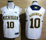 密歇根大学狼獾 NCAA 大学球衣 10 哈达威 篮球服 NBA球衣