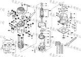 德国BOSCH博世GMR1修边机配件 转子 定子 开关 马达壳 碳刷