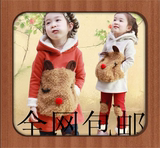 童装女童装冬装加厚加绒卫衣裤套装韩国儿童秋冬季熊猫运动两件套