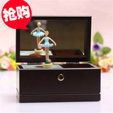 日本进口木质跳舞芭蕾女孩音乐盒八音盒首饰盒女生日礼品创意礼物