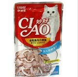伊纳宝CIAO妙好猫妙鲜包 猫罐头猫零食 猫湿粮 金枪鱼与小银鱼60g