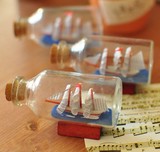 zakka  地中海 小帆船玻璃漂流瓶  船长爱物 小摆件 拍照道具