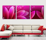 抽象紫色花语挂画婚房床头装饰画客厅沙发后壁画现代简约版画三联
