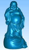弥勒佛 STL模型 扫描 三维立体弥勒 电脑雕刻 圆雕佛像