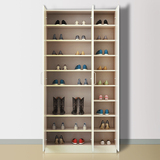 简约现代门厅柜对开门木质鞋柜大容量多层防尘鞋架阳台储物柜